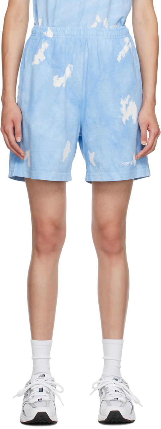 Sporty rich 'serif logo' jersey shorts 