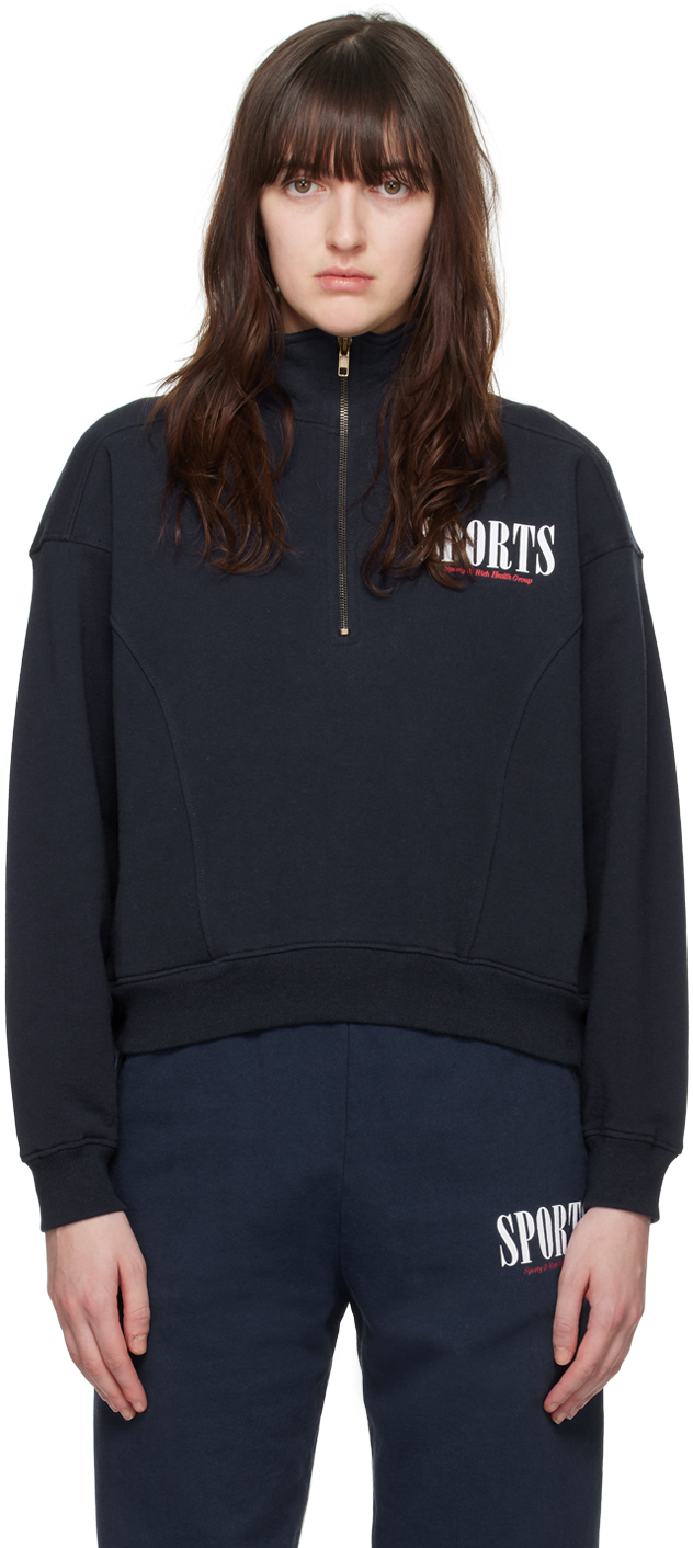 Navy 'Sports' Sweatshirt