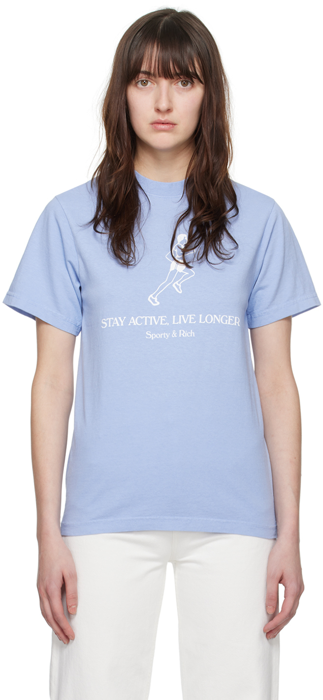 Blue 'Live Longer' T-Shirt