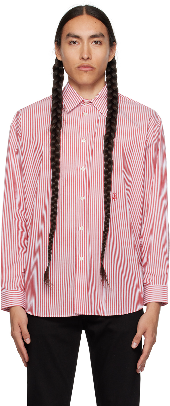 Sporty & Rich Red & White 'SRC' Oversized Shirt