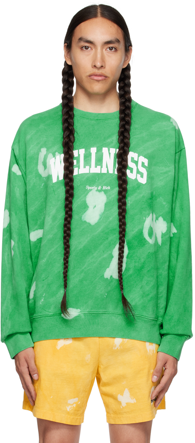 Sporty & Rich Green 'Wellness' Ivy Sweatshirt