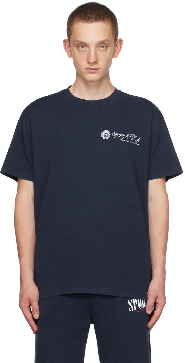 Sporty & Rich Navy Regal T-Shirt