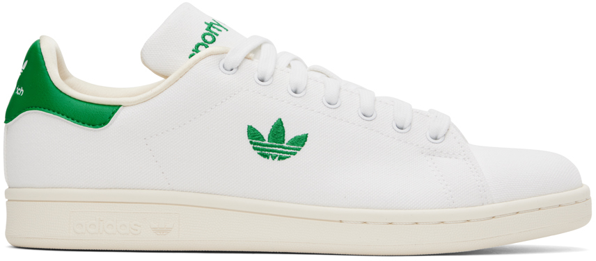 Sporty And Rich White Adidas Originals Edition Stan Smith Sneakers In Green/white