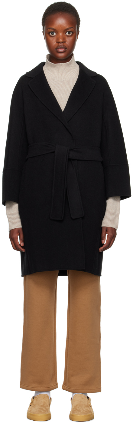 Black Arona Coat by Max Mara on Sale