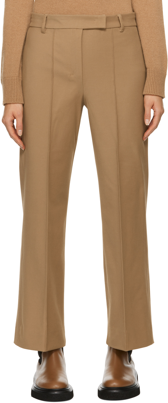 Brown Pleated Trousers