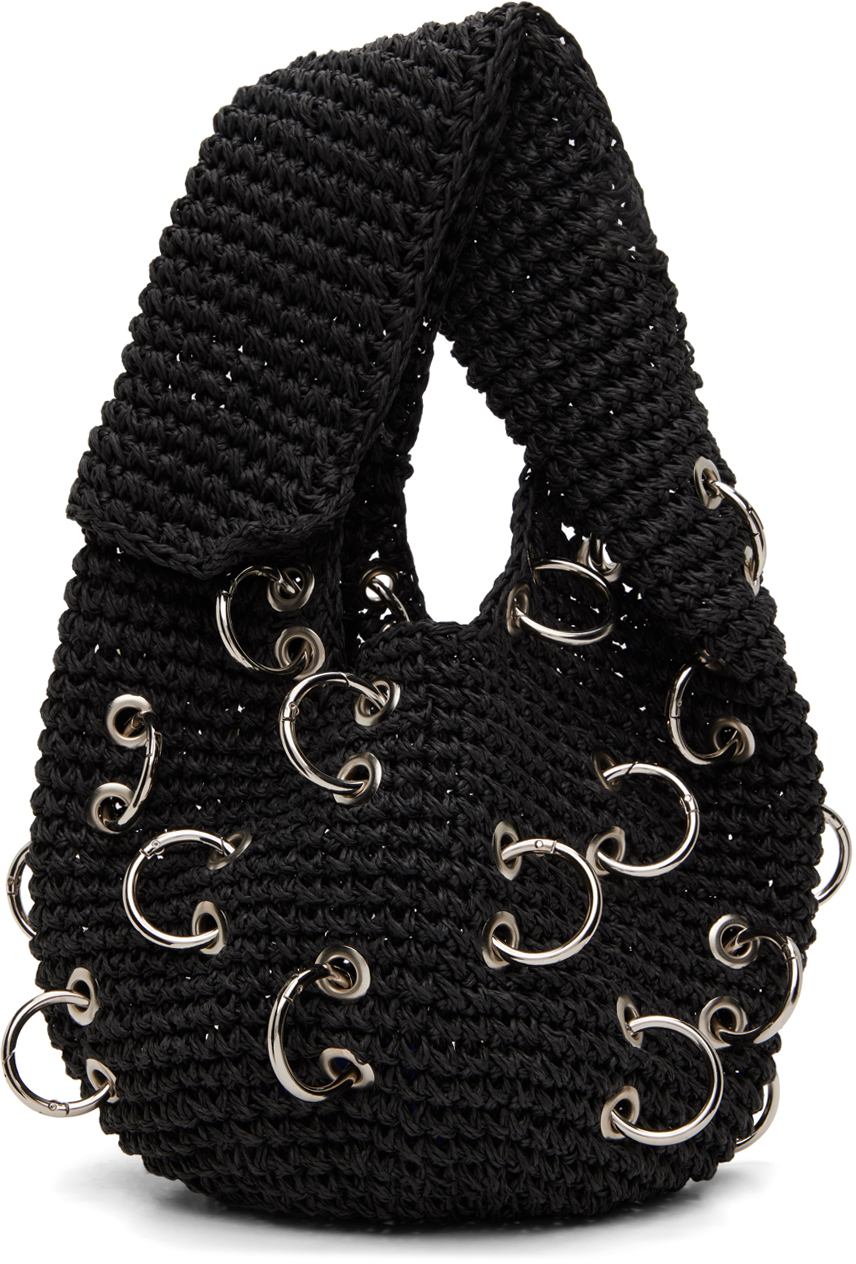 Lado Bokuchava: SSENSE Exclusive Black Mini Pierced Eight Bag | SSENSE
