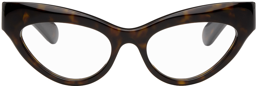 Gucci Tortoiseshell Cat-eye Frame Optical Glasses In Brown