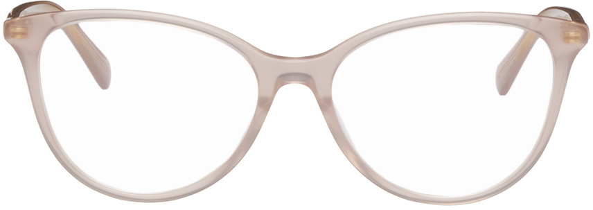 Gucci Transparent-cat-eye-frame Glasses In Rosa