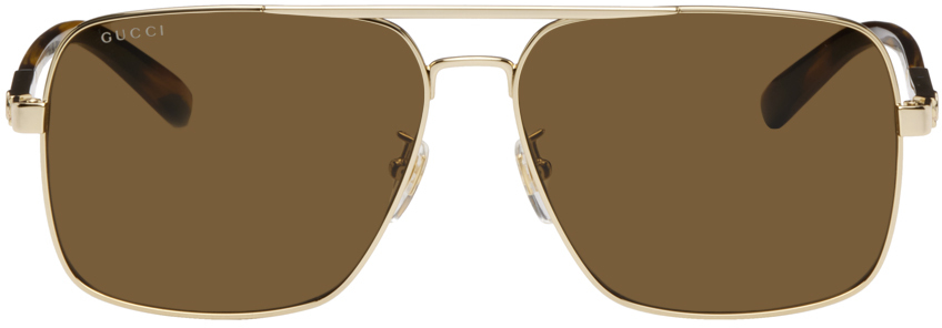 Gucci Gold Square Sunglasses