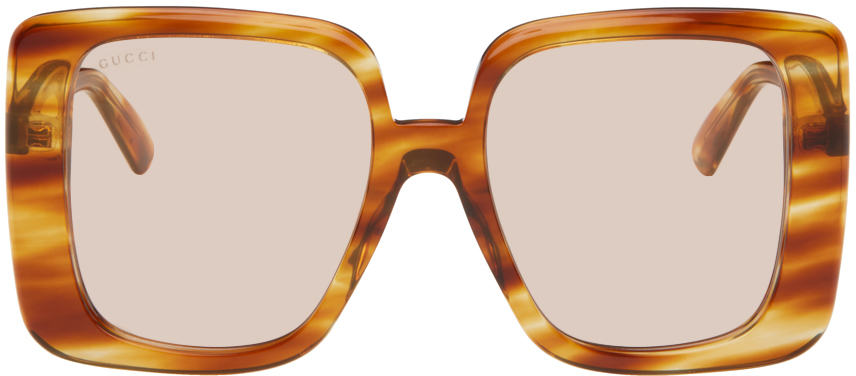 Gucci Tortoiseshell Oversized Sunglasses