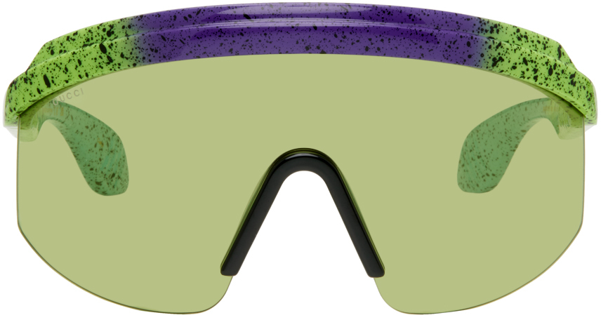 Gucci Mask Sunglasses In Green