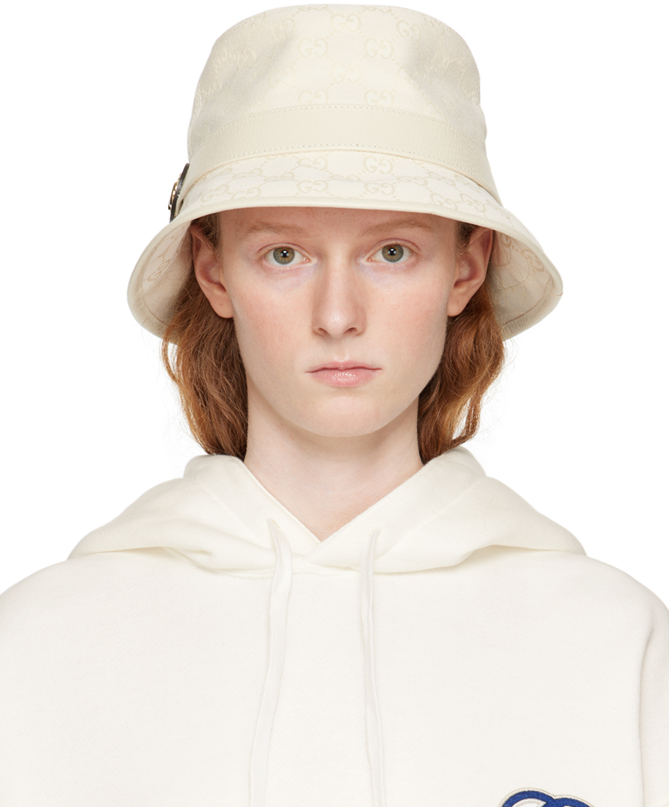 Gucci: Off-White GG Bucket Hat | SSENSE