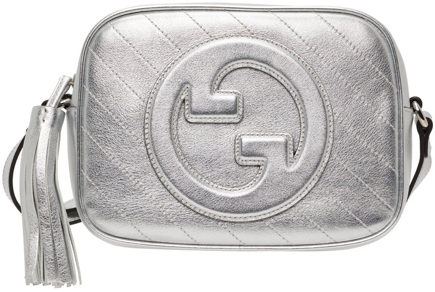 GUCCI SILVER SMALL BLONDIE SHOULDER BAG