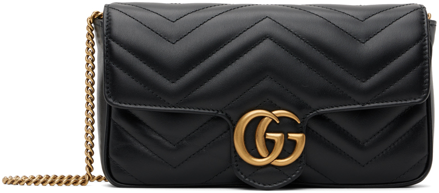 Gucci Black Mini GG Marmont Bag