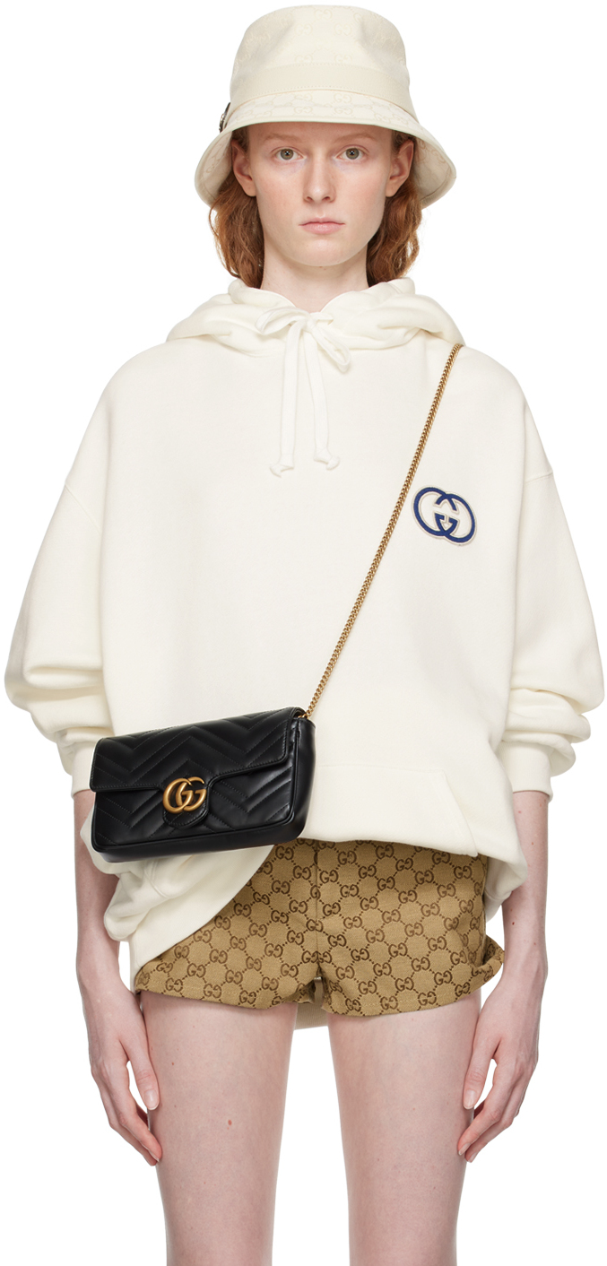 Gucci Logo-print Cotton Hoodie In White