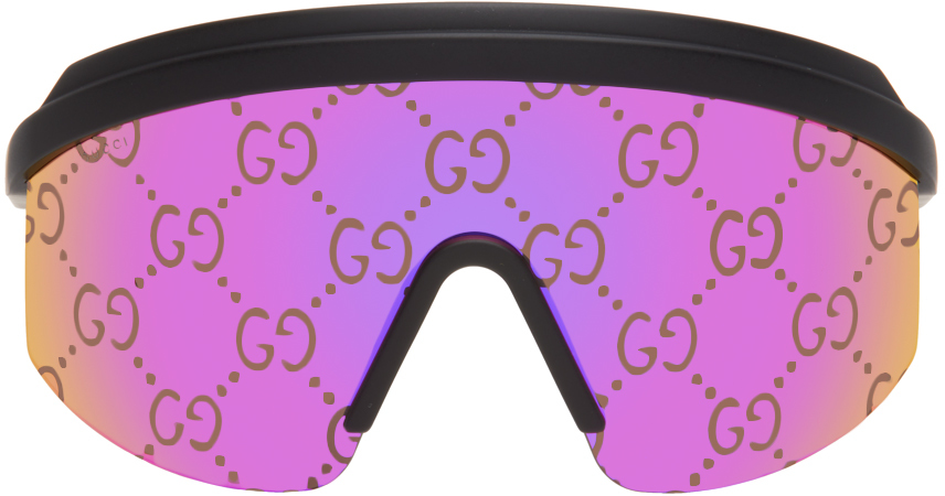 Gucci: Black Mask Frame Sunglasses | SSENSE