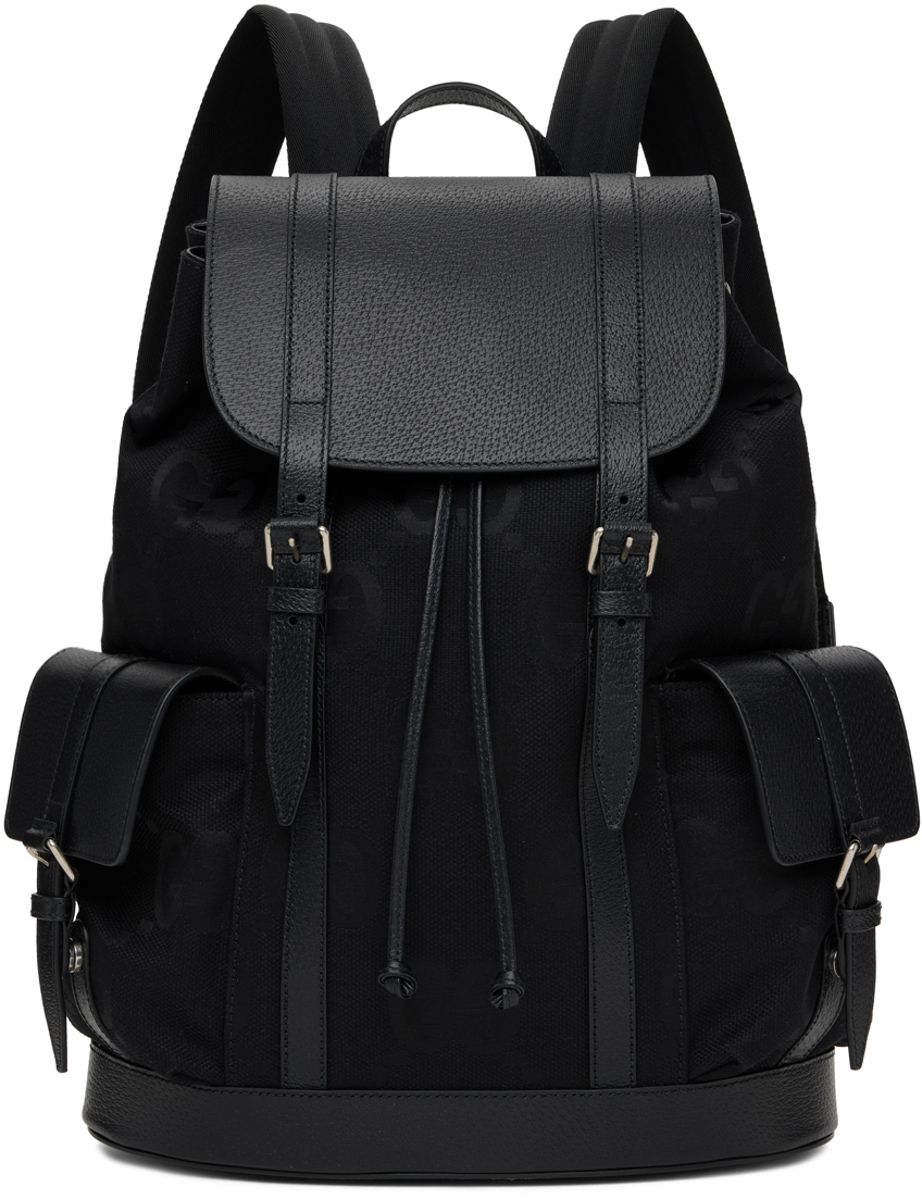 Gucci: Black Jumbo GG Backpack