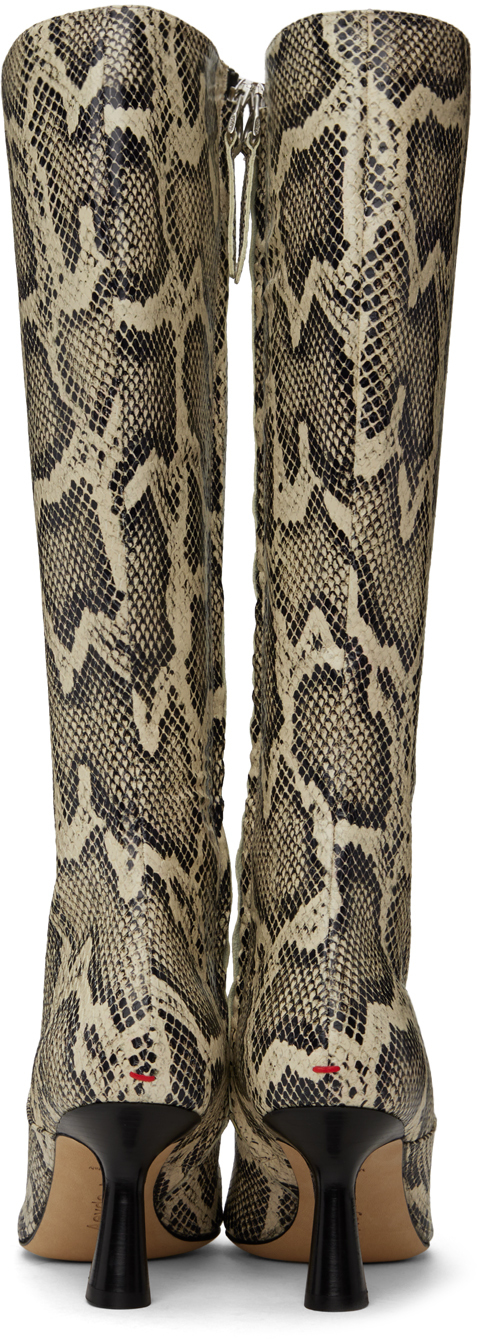 Aeyde Off-White Black Esme Boots Smart Closet