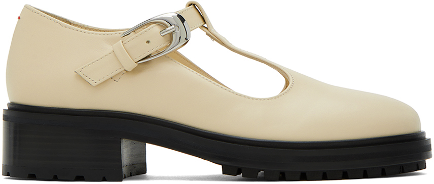 【関税込み】Aeyde ベージュ Roberta ローファー Beige Roberta Loafers by Aeyde on Sale