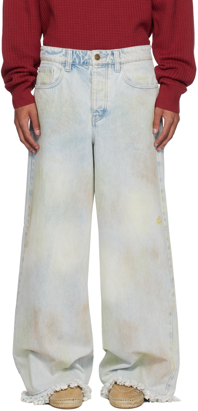 drew house Blue Distressed Jeans