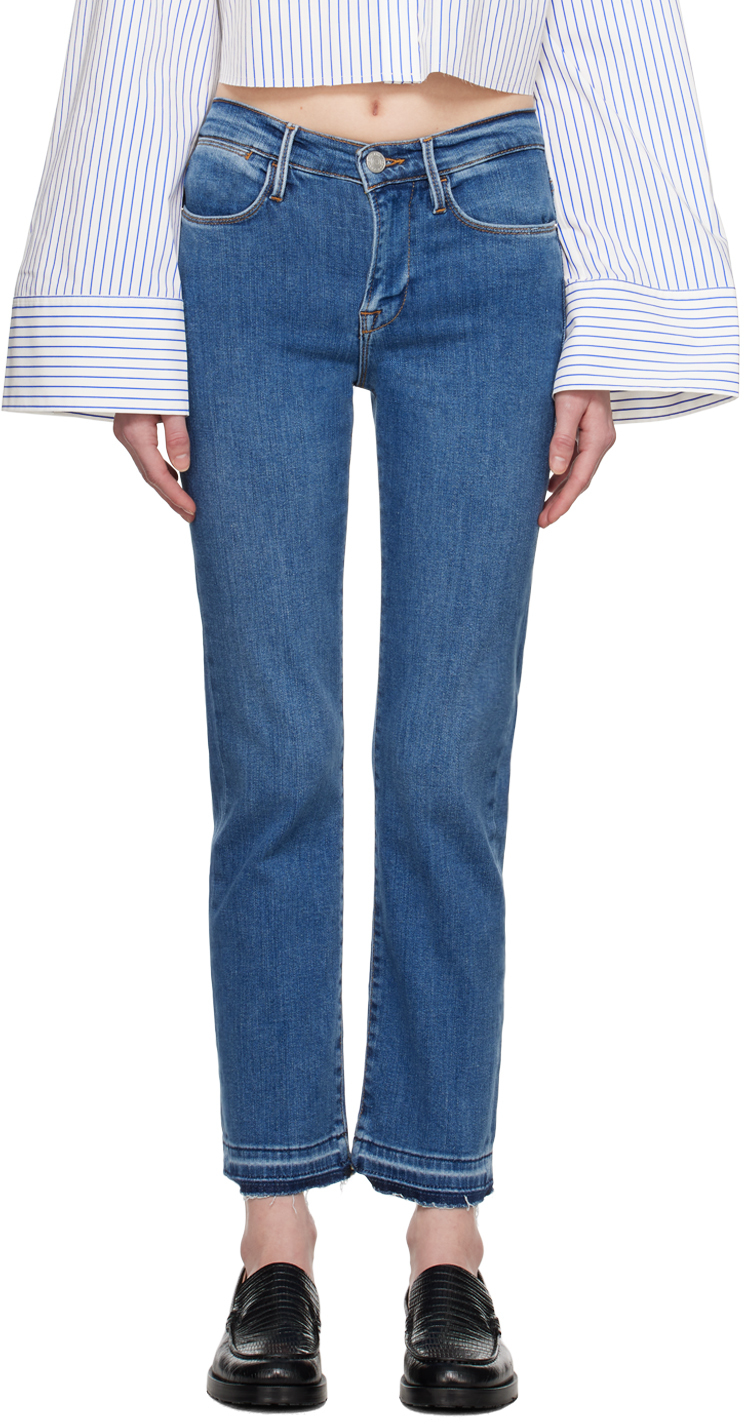 Blue 'Le High Straight' Jeans