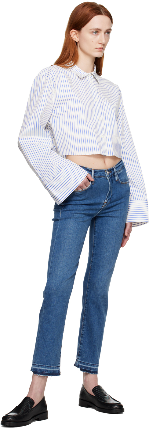 FRAME BLUE 'LE HIGH STRAIGHT' JEANS 