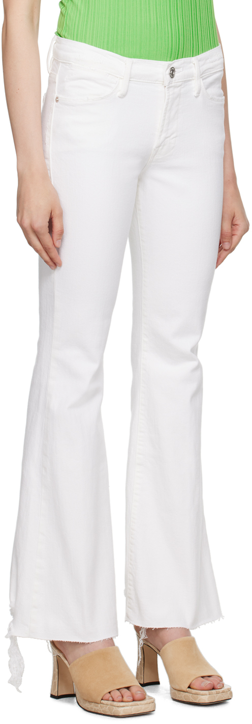 FRAME WHITE 'LE EASY FLARE' JEANS