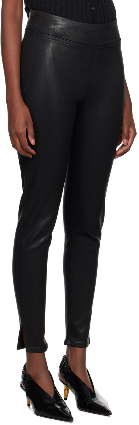 Frame Black Jetset Jeans In Noco Noir Coated