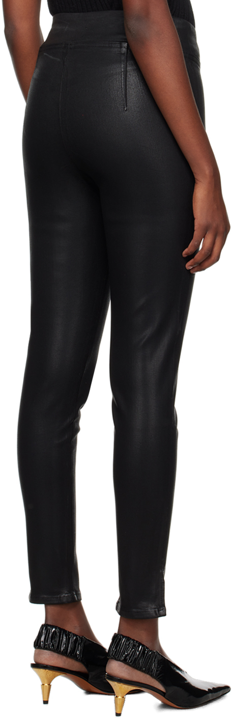 Frame Black Jetset Jeans In Noco Noir Coated