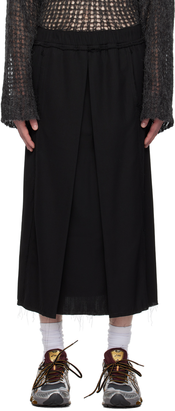 Airei Black Pleated Midi Skirt In 1 Black