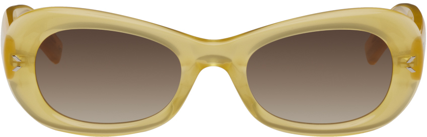 MCQ Yellow Oval Sunglasses