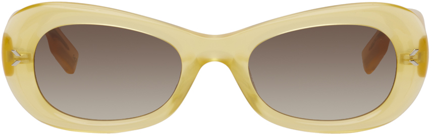 Yellow Oval Sunglasses