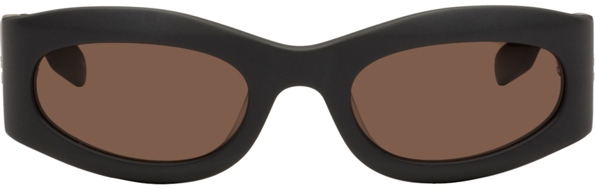 Gray Oval Sunglasses