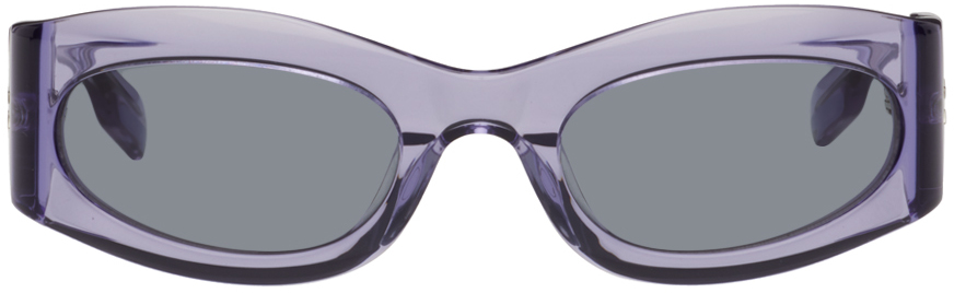 Purple Oval Sunglasses