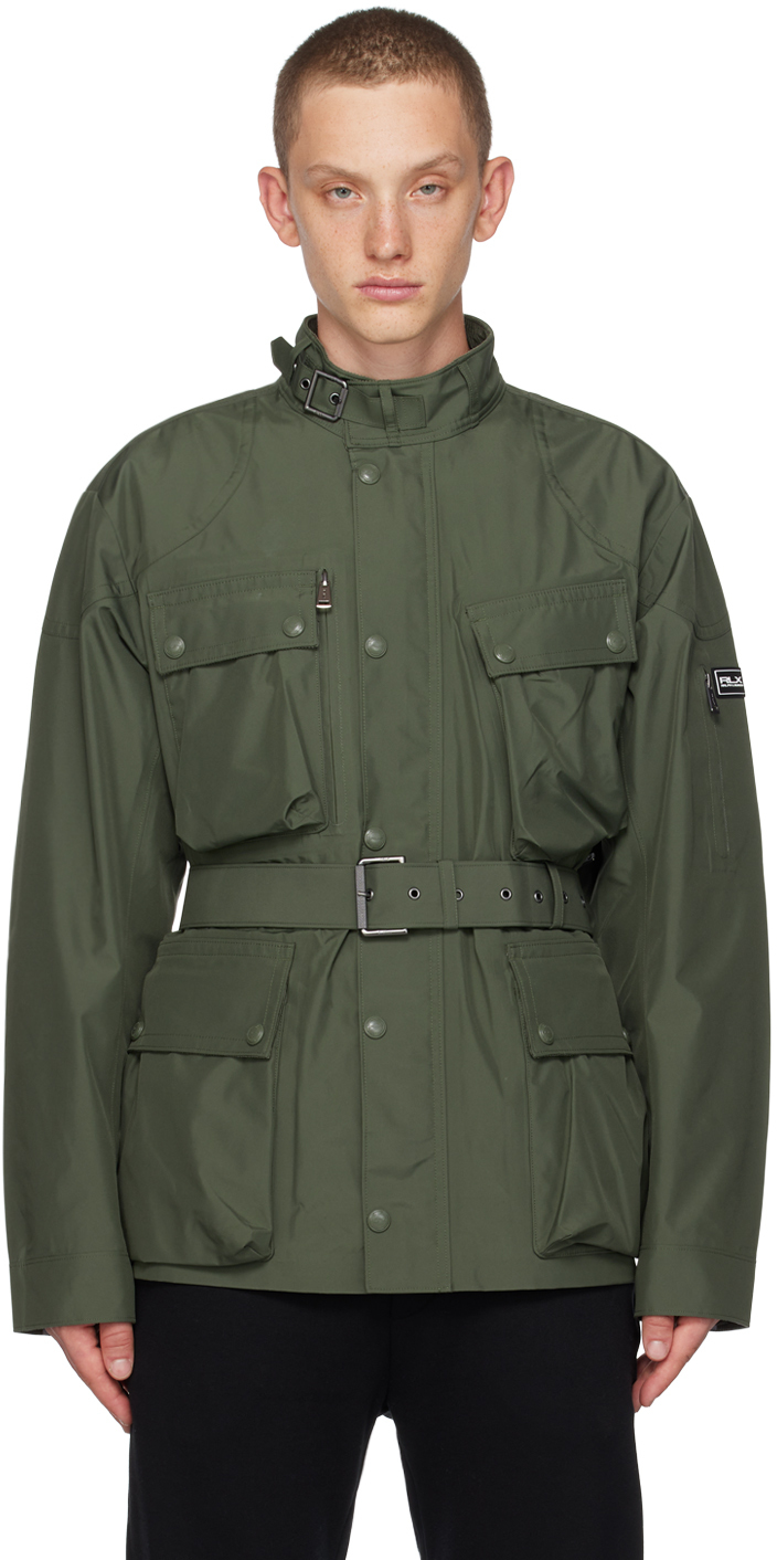 RLX Ralph Lauren: Green Belted Jacket | SSENSE