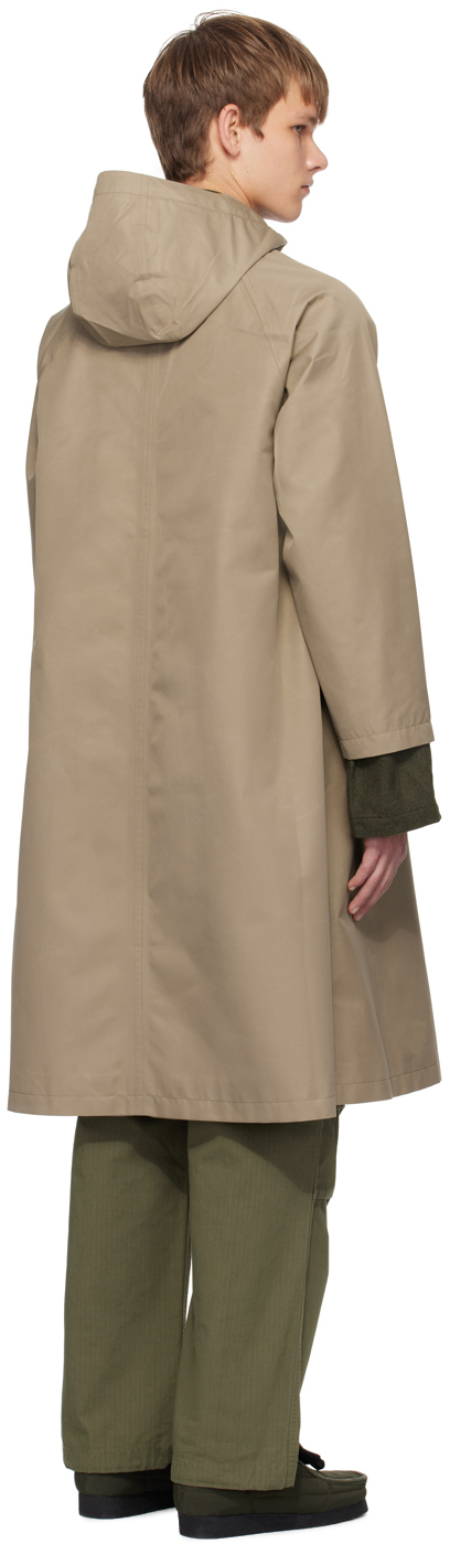 Mid Length Hooded Wrap Bleeker Beige Coat