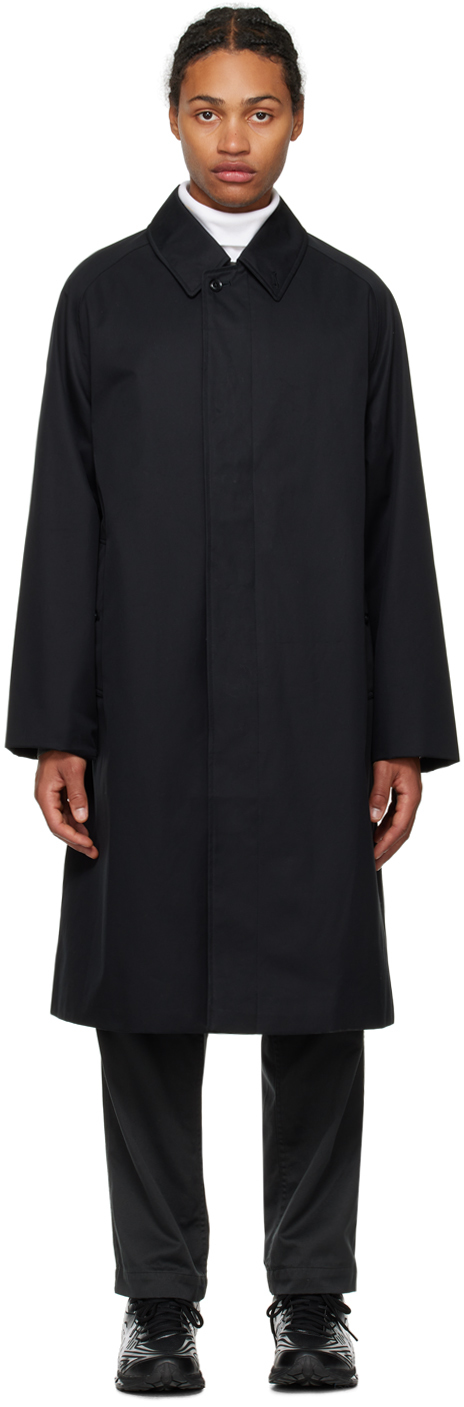 Black Balmacaan Coat