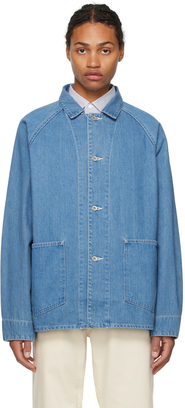 Denim Work Jacket - Marine Blue