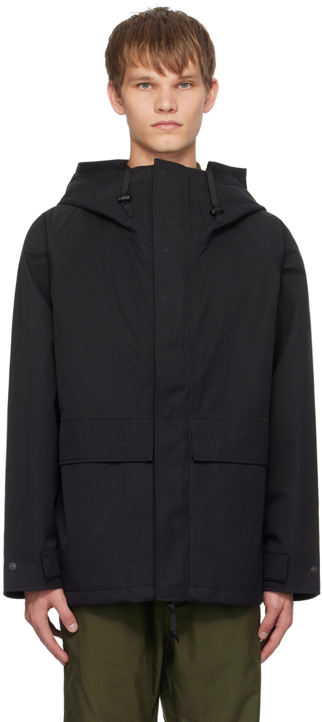 Nanamica Black Hooded Jacket In K Black
