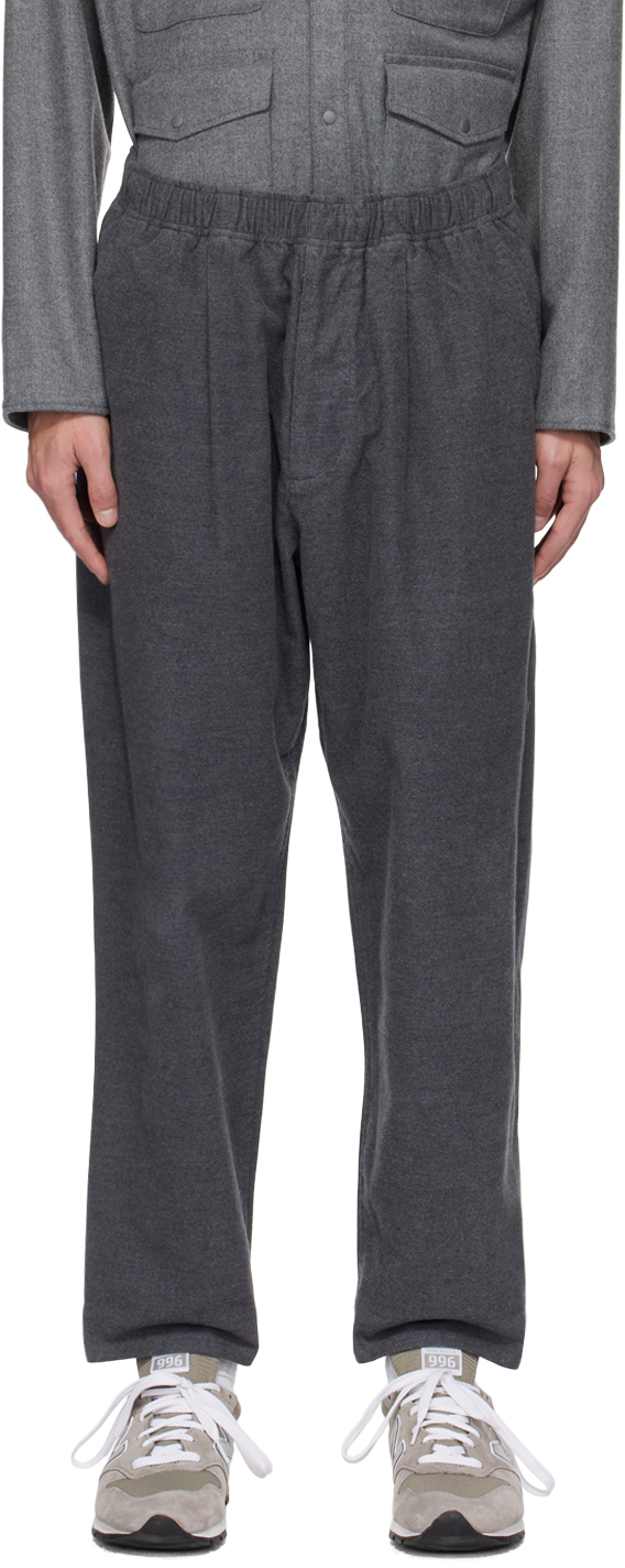 Nanamica Gray Odu Trousers In Ch Charcoal