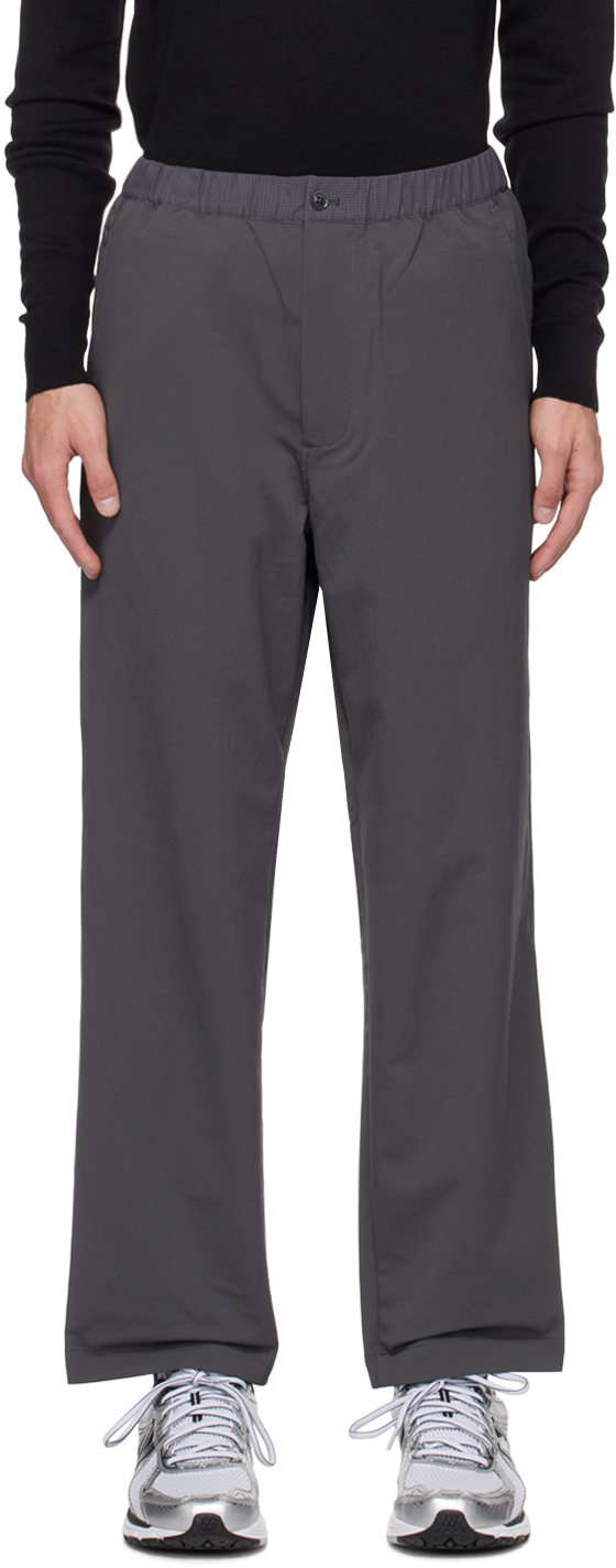 Nanamica Grey Drawstring Trousers In H Grey