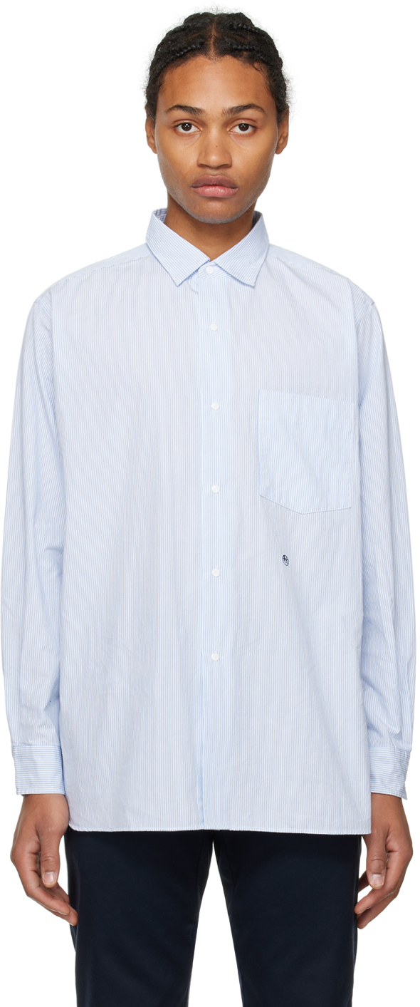 White & Blue Wind Shirt