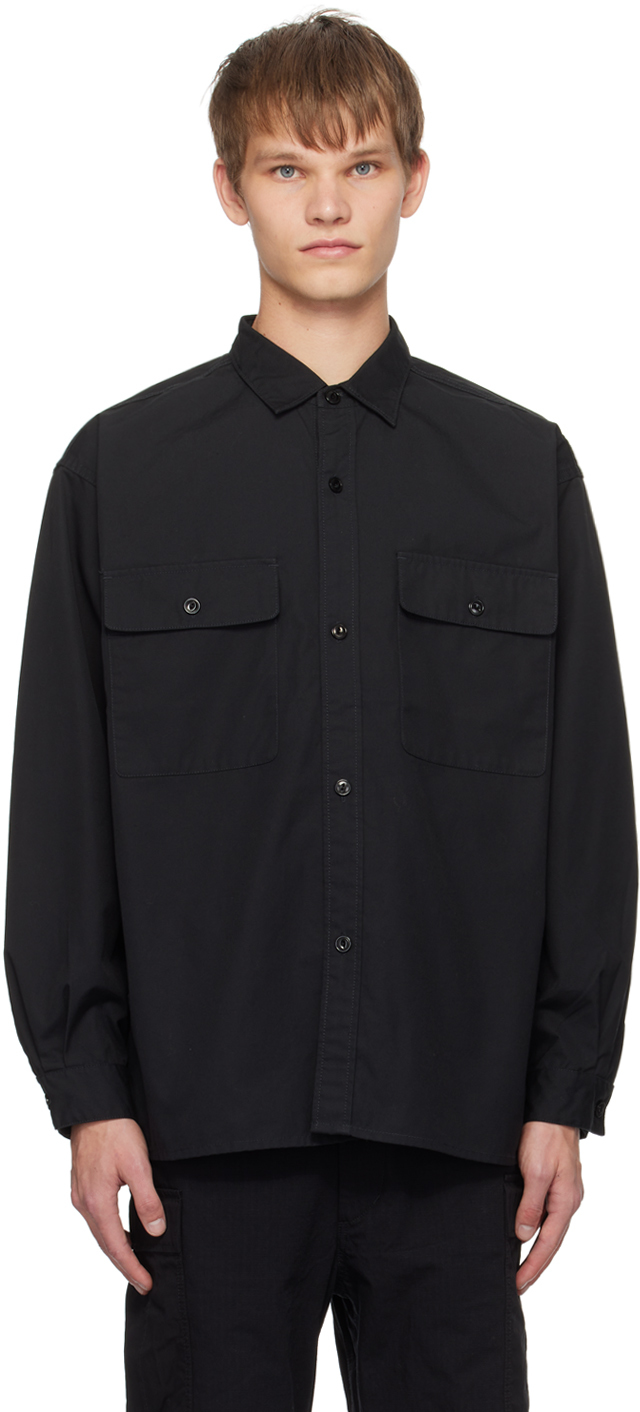 Nanamica Black Button Shirt In K Black