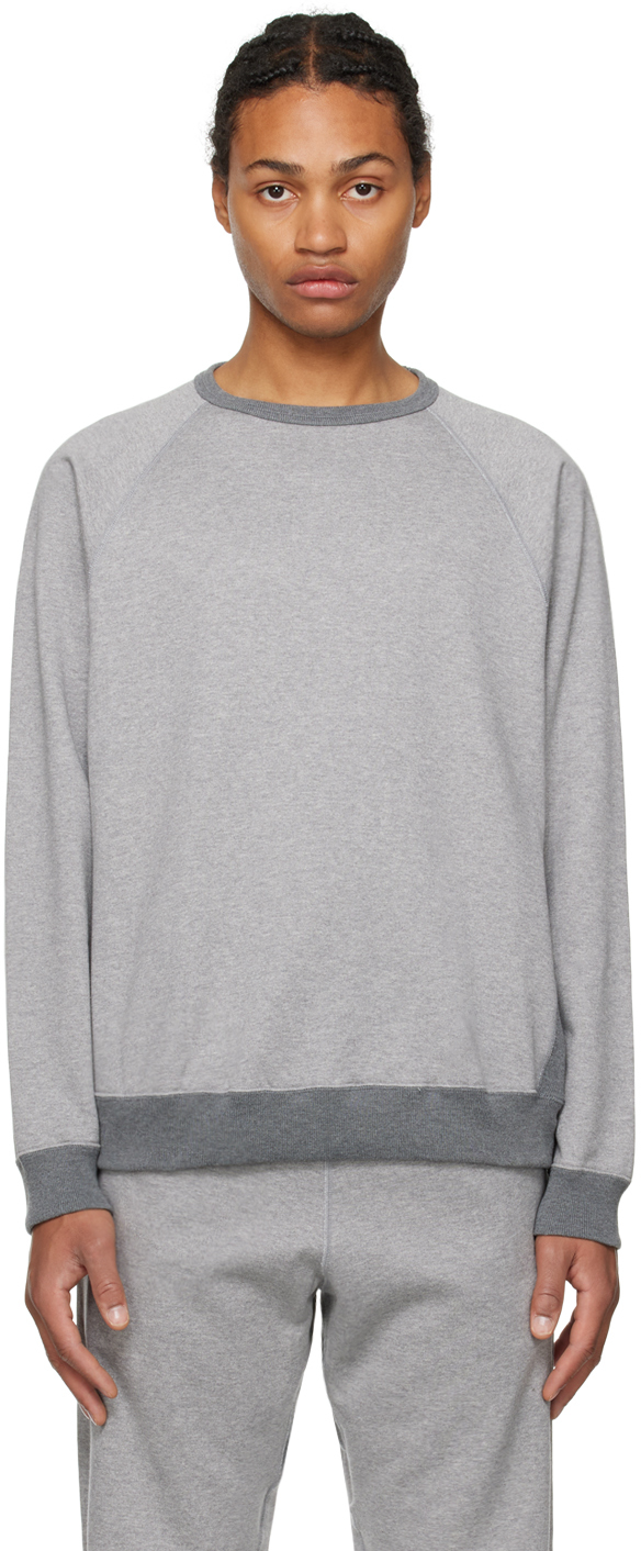 Nanamica Grey Crewneck Sweatshirt In Hg Heather Grey