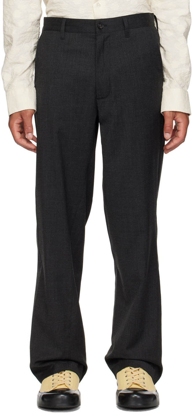 Sunflower Gray Twisted Trousers In Anthracite