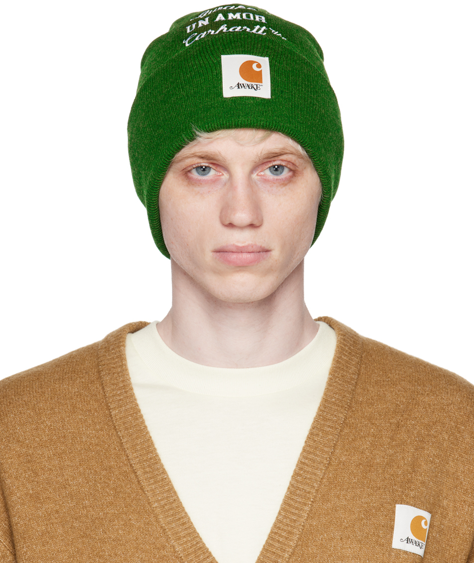 Green Carhartt WIP Edition 'Un Amor' Beanie