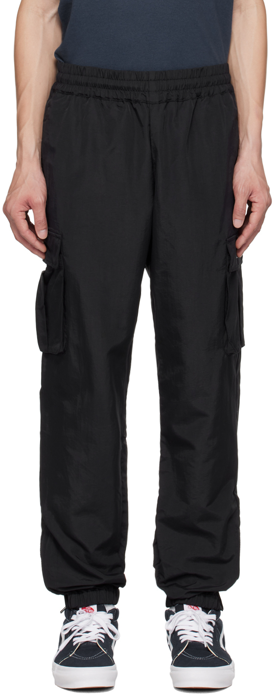 Black Printed Cargo Pants by Awake NY on Sale