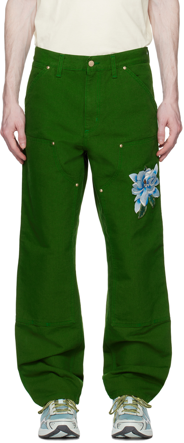Green Carhartt WIP Edition Double Knee Trousers