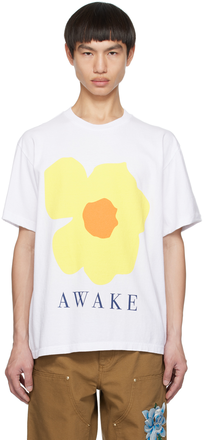 Awake NY White Floral T-Shirt