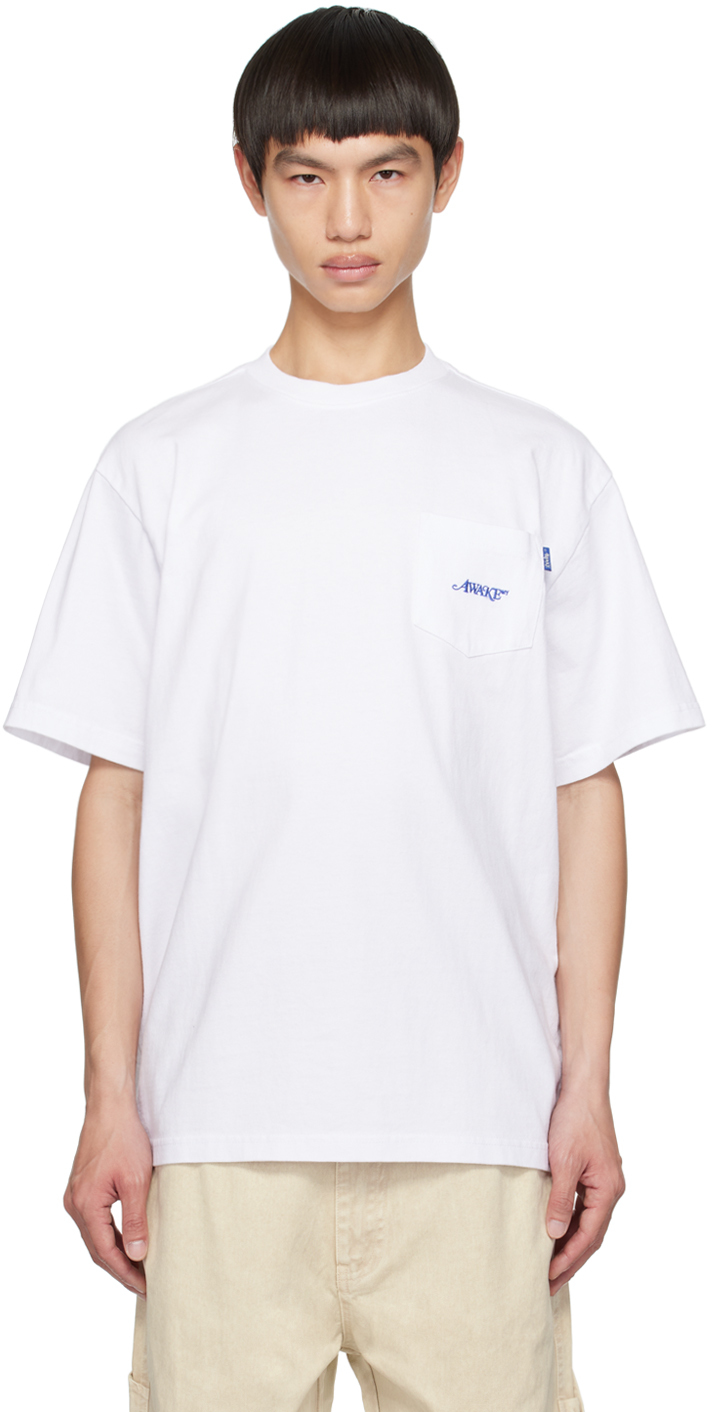 Awake NY White Embroidered T-Shirt